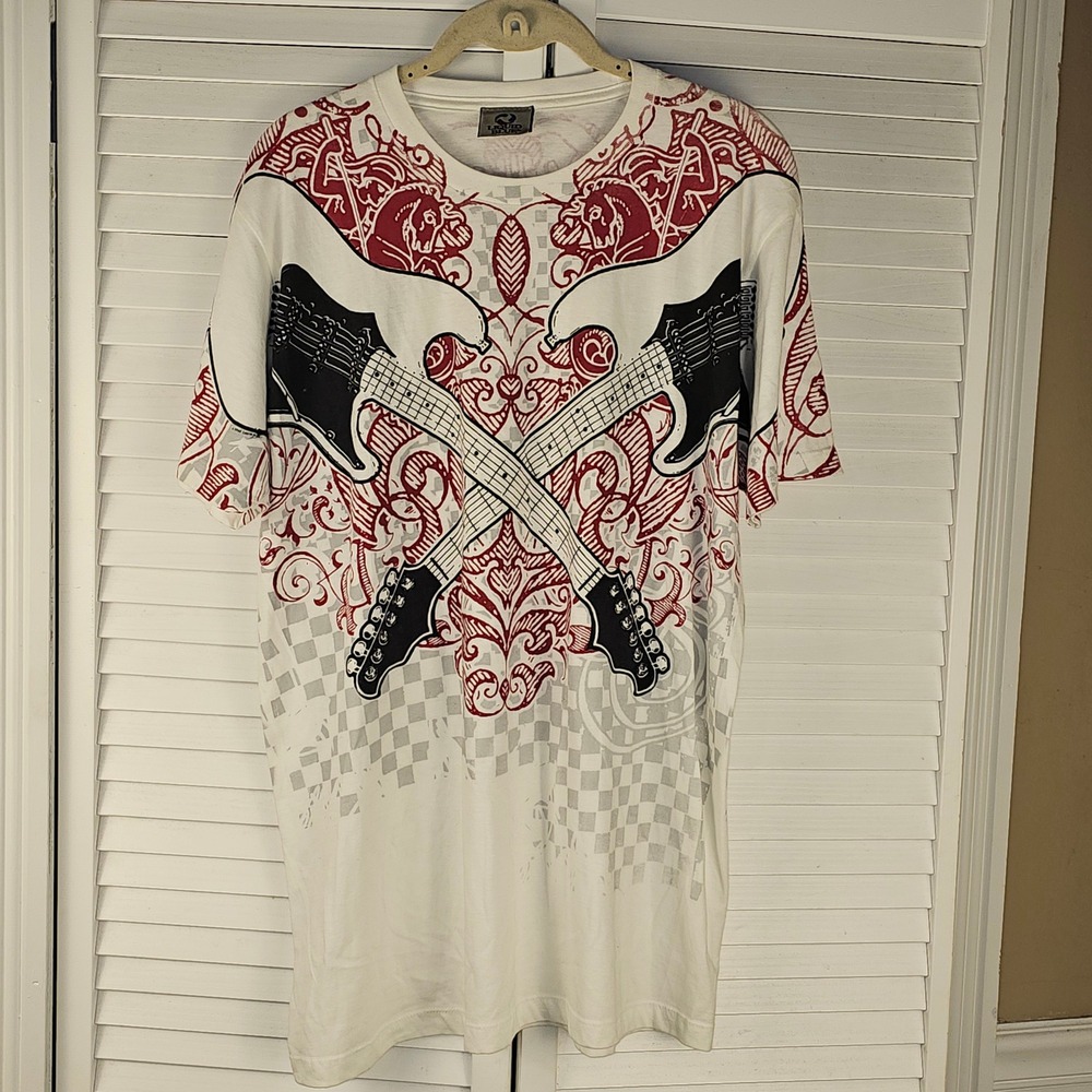 Liquid Blue Mens Guitar Tshirt Medium